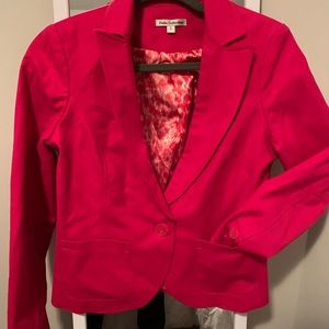 Bright Pink Fitted Blazer